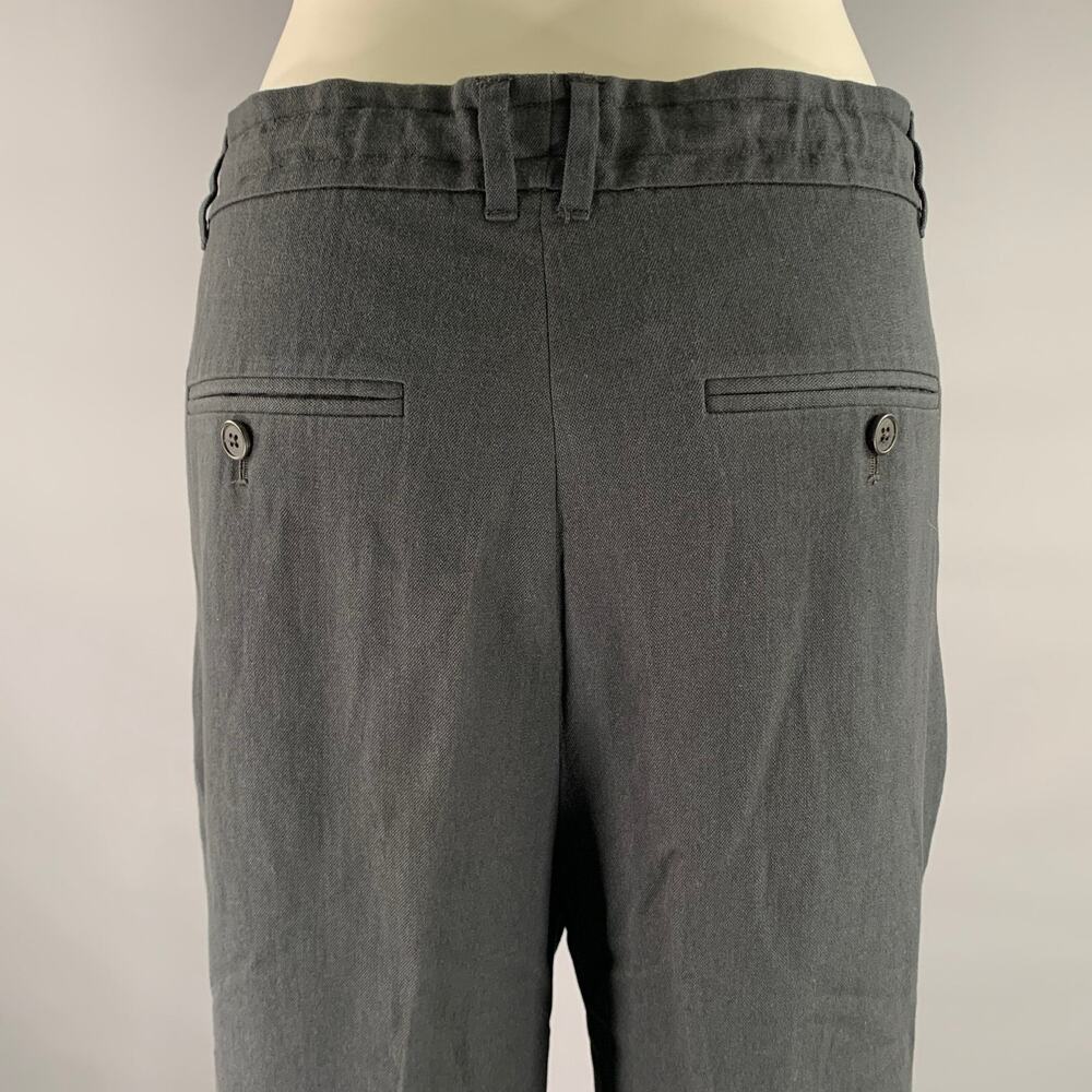THE ROW Size 10 Navy Silk Linen Drawstring Pants - Picture 4 of 7